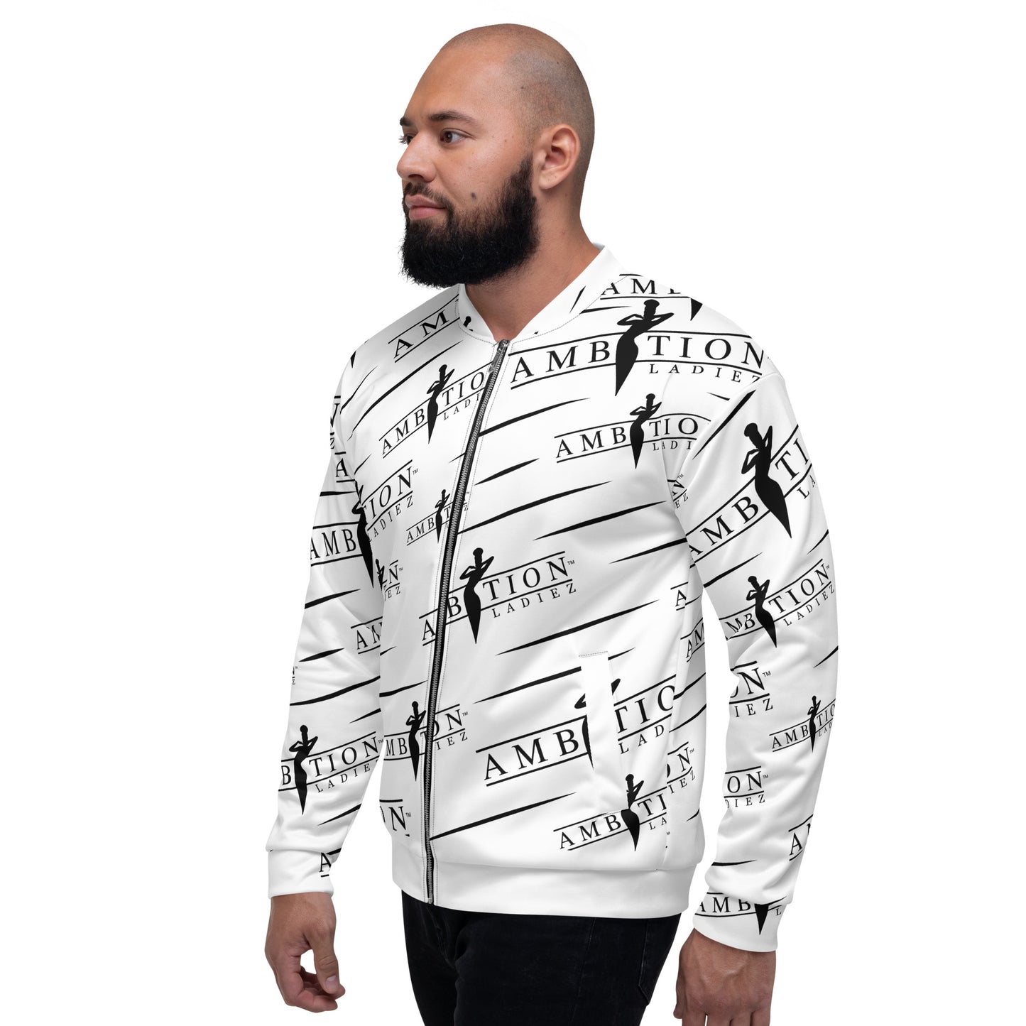 men printed bomber jacket