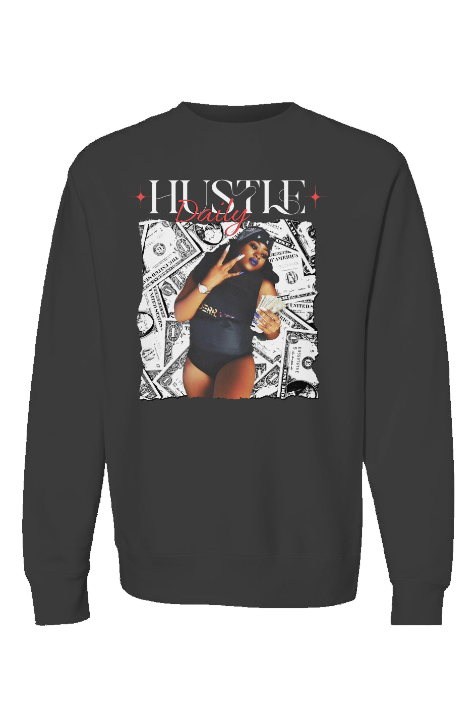 Hustle Daily Black Sweatshirt