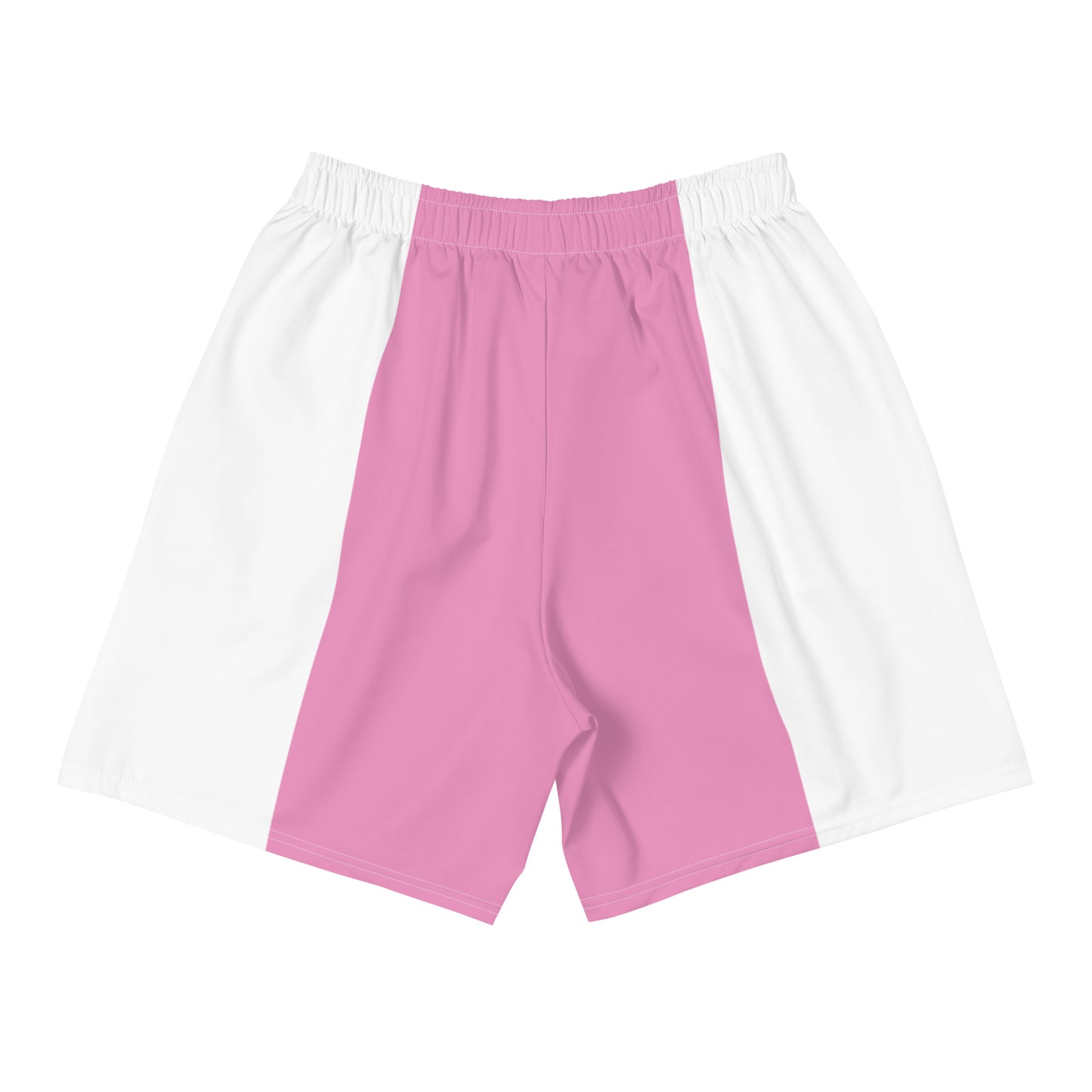 printed pink & white running shorts back