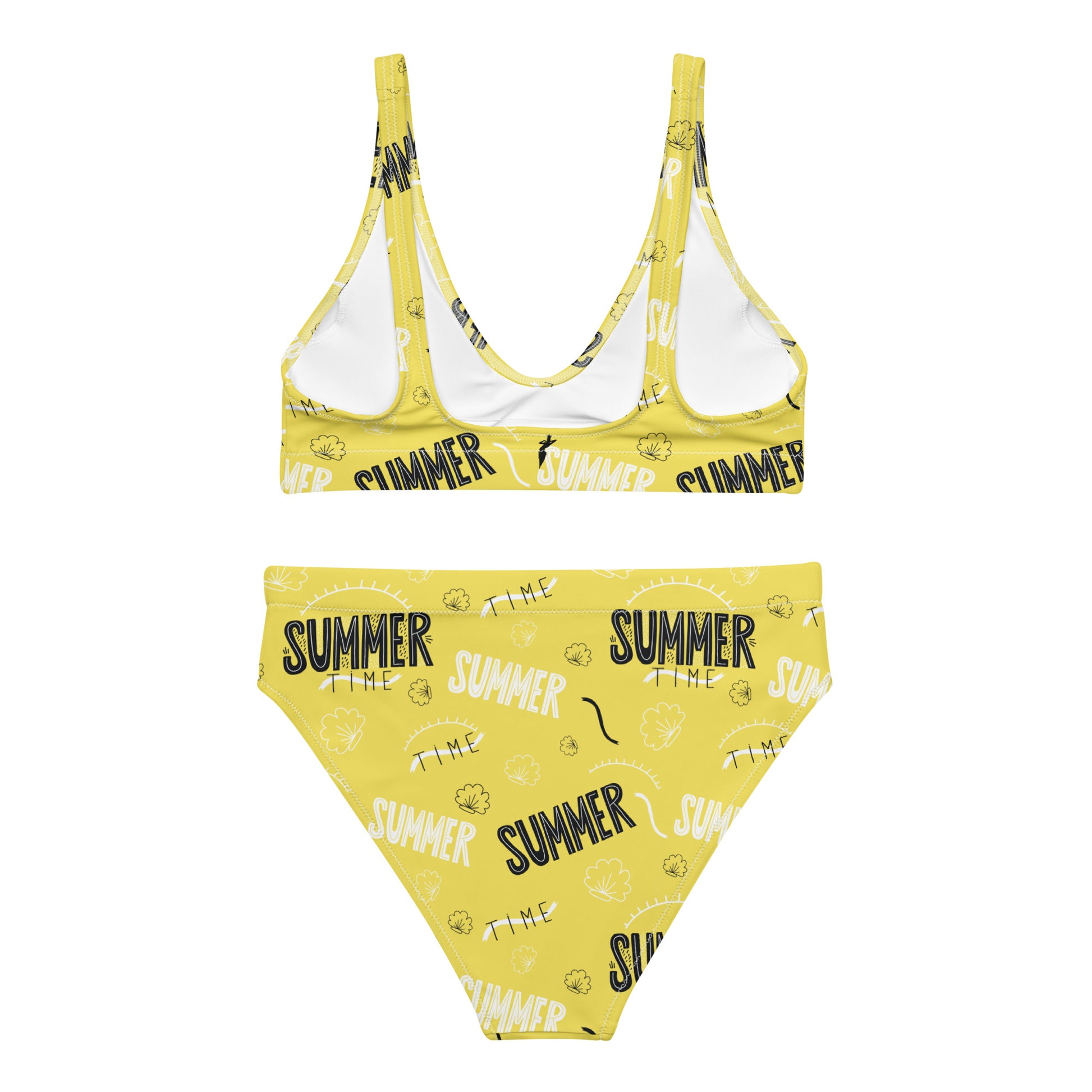 yellow high waisted bikini