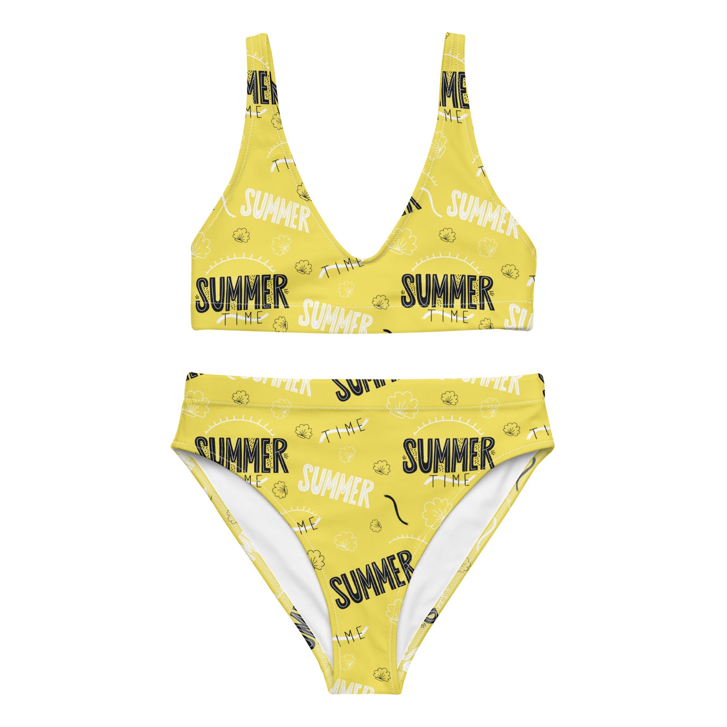 yellow high waisted bikini