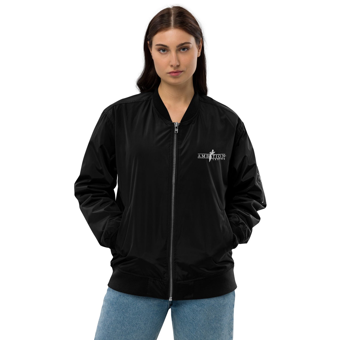 womens black bomber jacket 